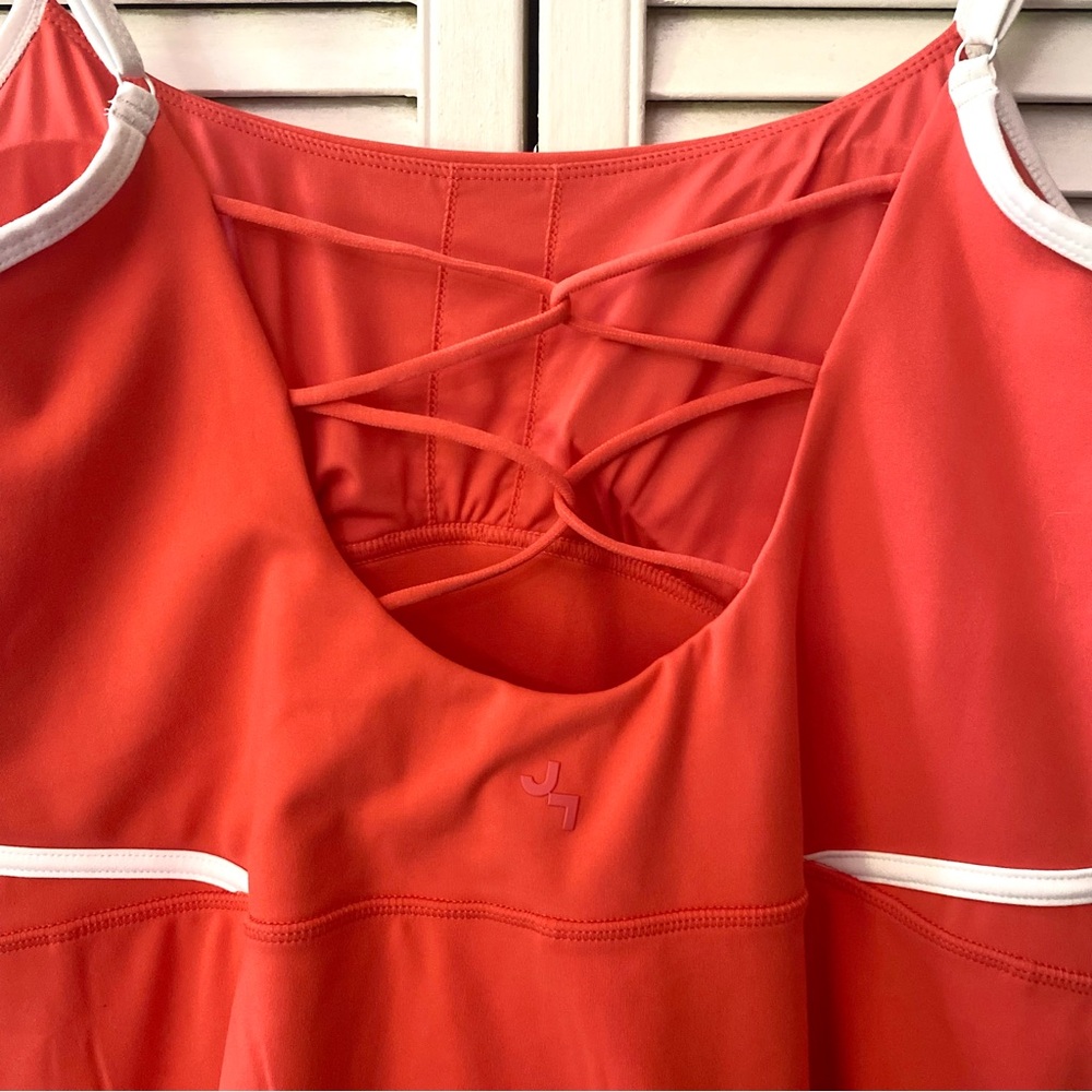 JoyLab Tennis Dress Womens Plus Size XXL Coral Red Attached Shorts Ball Pockets - Picture 4 of 11